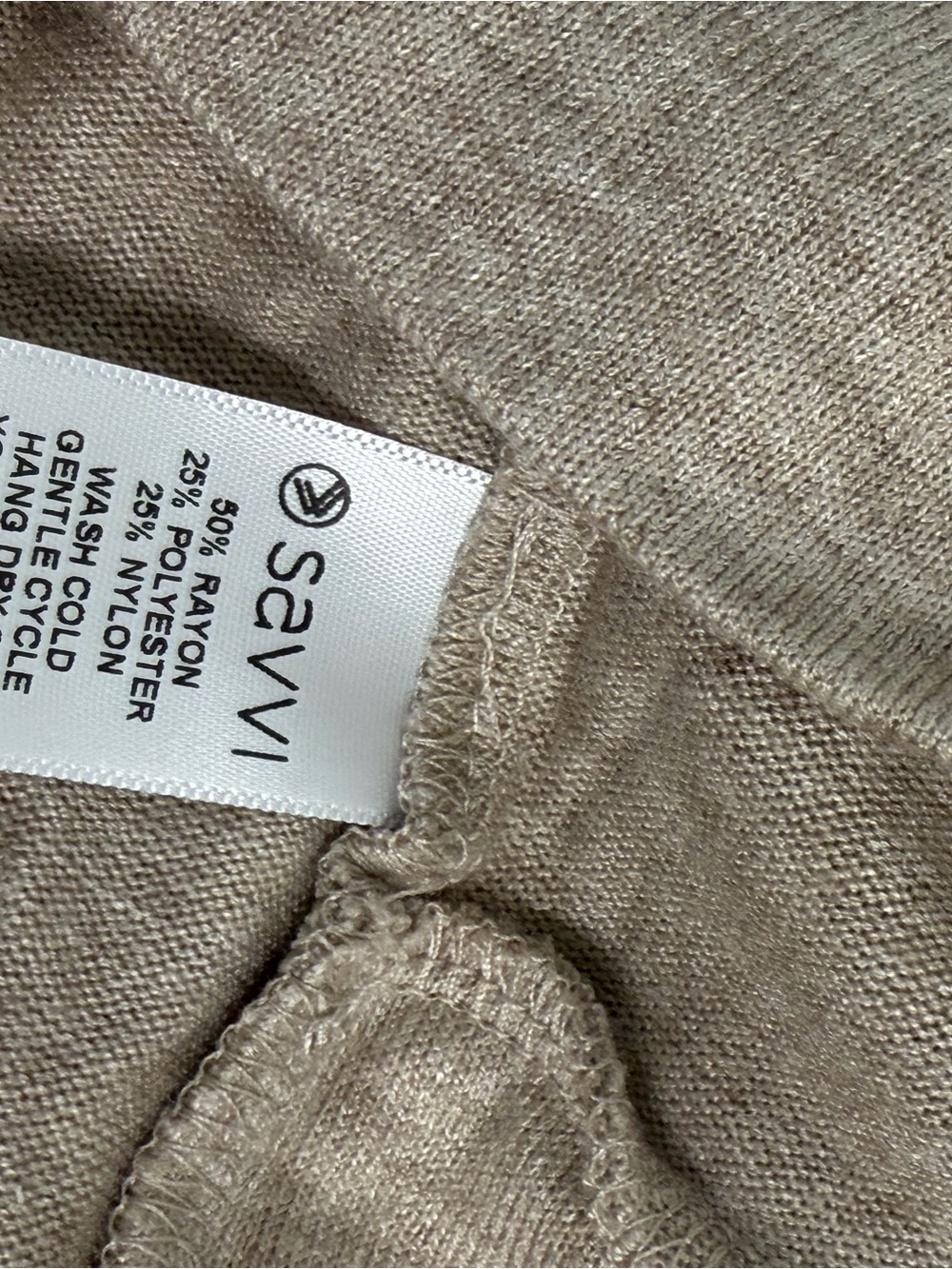 Long Sleeve Crewneck Shirt - Neutral Beige - Picture 5 of 5